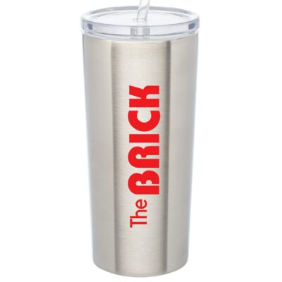 16 Oz. Eugene Stainless Steel Tumbler with Straw