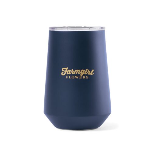 Aviana™ Clover Double Wall Stainless Wine Tumbler - 12 Oz. - Matte Navy