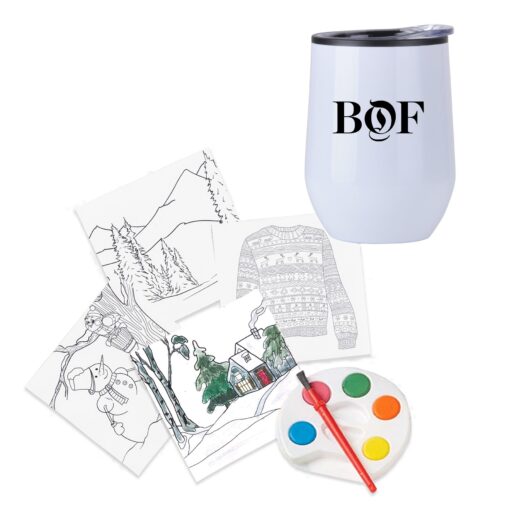 Holiday Adult Paint Set And Wine Tumbler