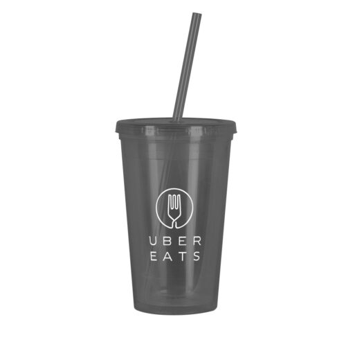 Carson 17 Oz. Double Wall Bolero Tumbler With Lid And Matching Straw-3