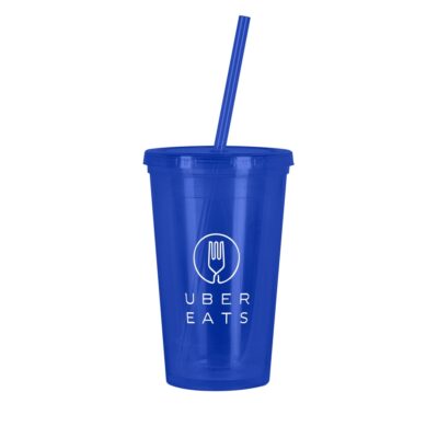 Carson 17 Oz. Double Wall Bolero Tumbler With Lid And Matching Straw