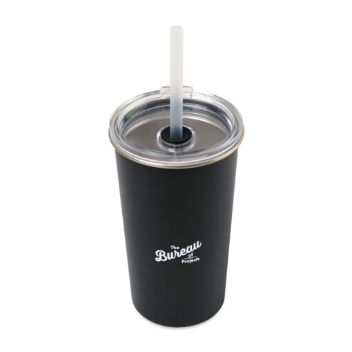 Arlo Classics Stainless Steel Tumbler with Straw - 20 Oz. - Black-2