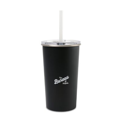 Arlo Classics Stainless Steel Tumbler with Straw - 20 Oz. - Black
