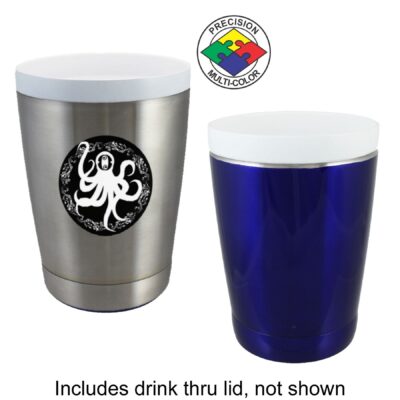 12 Oz. Stainless Vacuum Double Wall CeramiSteel Tumbler w/Drink Through Lid (Screen Printed)-1