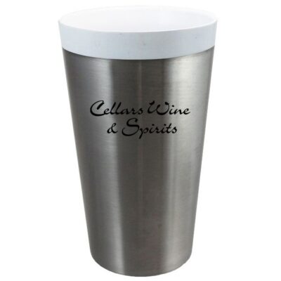18 Oz. Silver CeramiSteel Double Wall Stainless Tumbler-1