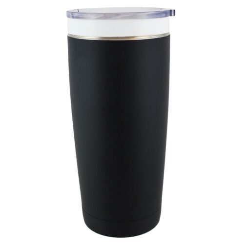 22 Oz. Stainless Vacuum Double Wall CeramiSteel Tumbler w/Drink Through Lid (Screen Printed)-2