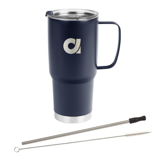 30 Oz. Lisbon Stainless Steel Tumbler With Straw-2