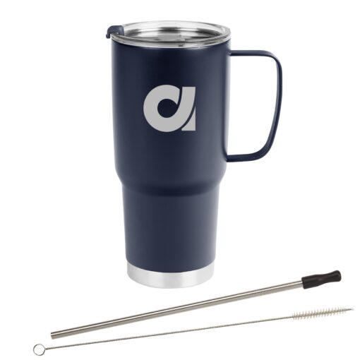 30 Oz. Lisbon Stainless Steel Tumbler With Straw-6