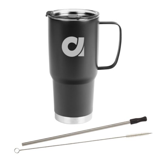 30 Oz. Lisbon Stainless Steel Tumbler With Straw-10