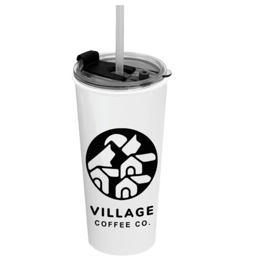 The Roadmaster - 18 Oz. Travel Tumbler with 2-in-1 Flip and Straw hole lid-1