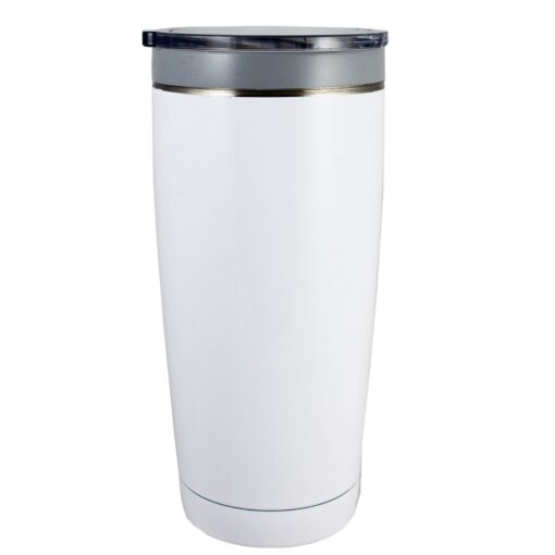 22oz Stainless Vacuum Double Wall CeramiSteel Tumbler w/Drink Through Lid (Screen Printed)-2