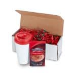 Custom 16 Oz. Biodegradable Tumbler- Gift Boxed w/8 Oz. Hot Chocolate Mix - 8