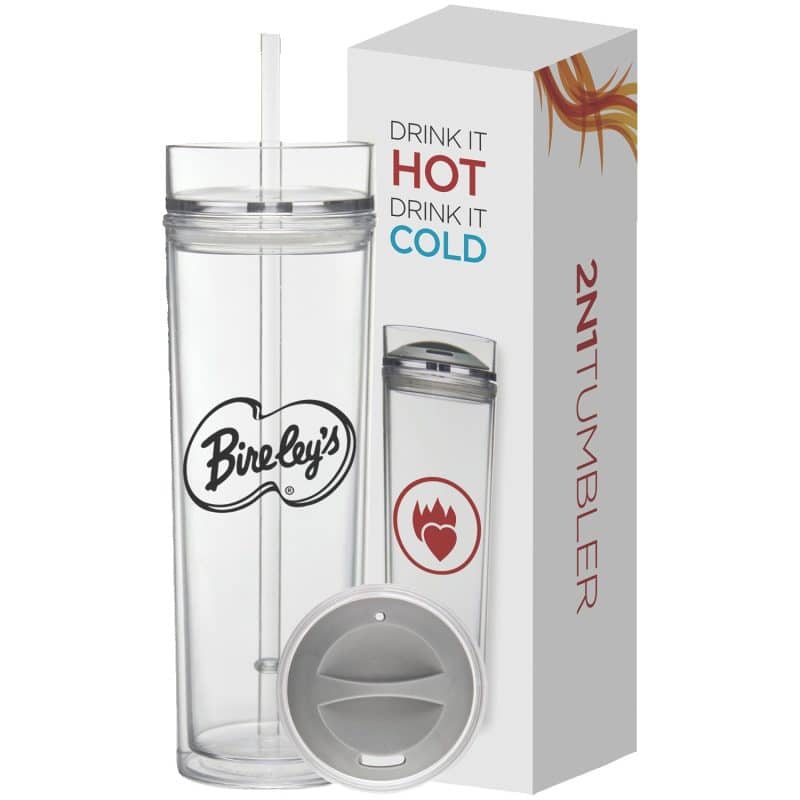 Custom 16 Oz Tube Tumbler Hot & Cold Gift Set - 4