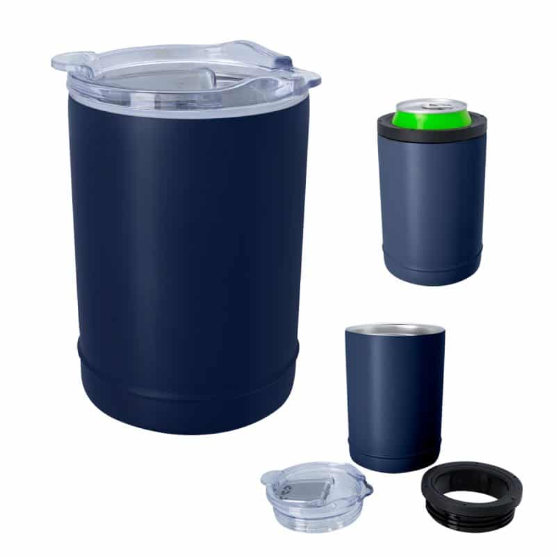 Custom 2-in-1 Full Laser Copper Insulated Beverage Holder And Tumbler - 4