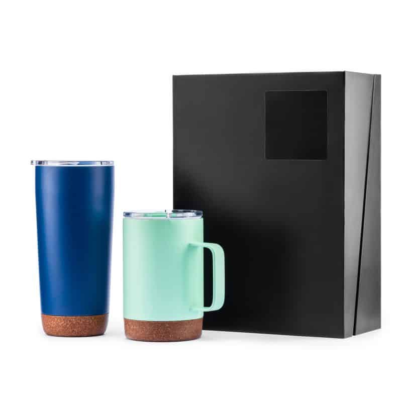 Custom 20 oz Azure Tumbler & 16 oz Yukon Mug - Gift Set - 1