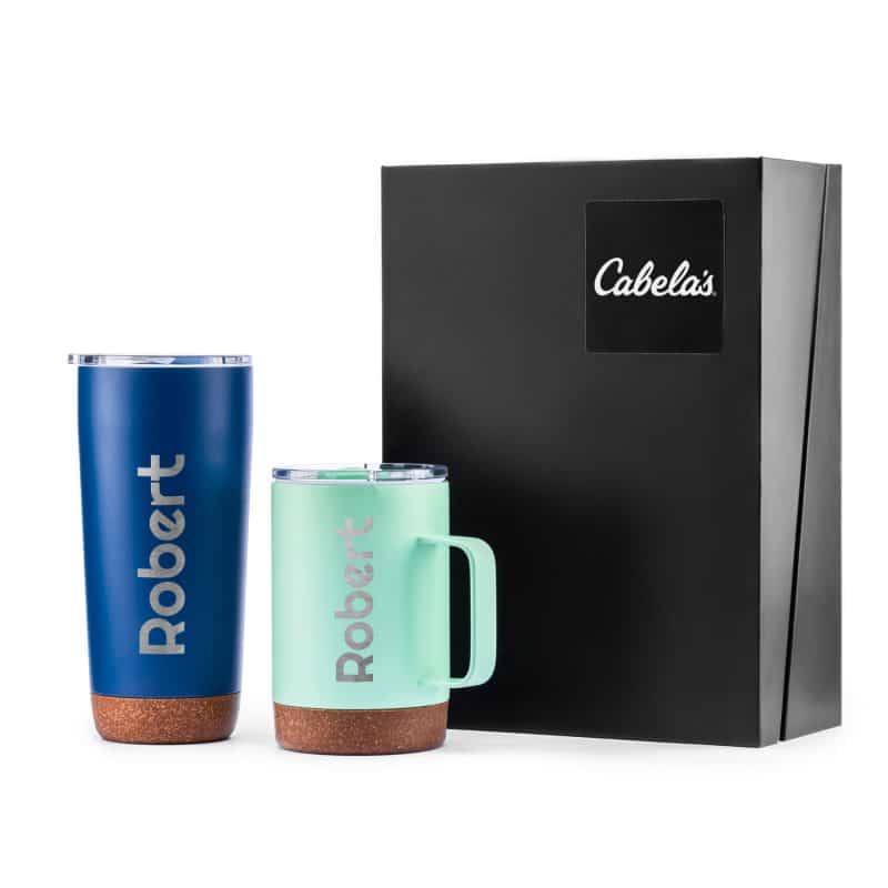 Custom 20 oz Azure Tumbler & 16 oz Yukon Mug - Gift Set - 3