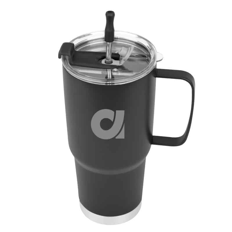 Custom 30 Oz. Lisbon Stainless Steel Tumbler With Straw - 1