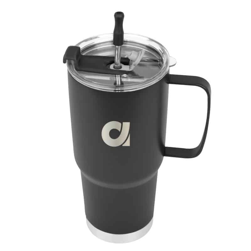 Custom 30 Oz. Lisbon Stainless Steel Tumbler With Straw - 2