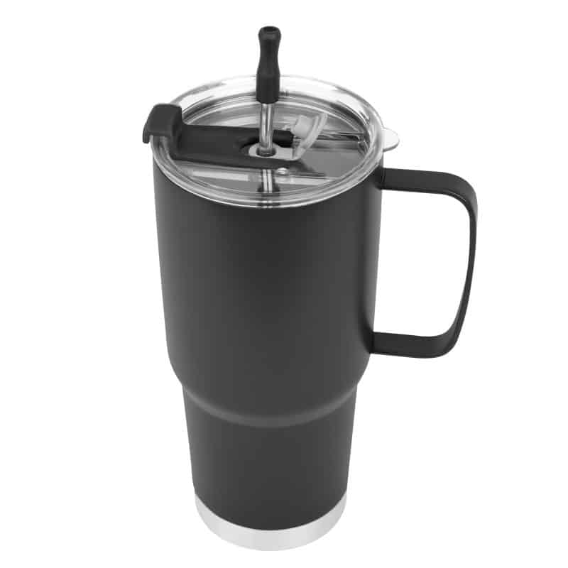 Custom 30 Oz. Lisbon Stainless Steel Tumbler With Straw - 3