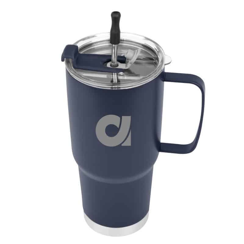 Custom 30 Oz. Lisbon Stainless Steel Tumbler With Straw - 4