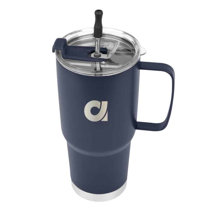 Custom 30 Oz. Lisbon Stainless Steel Tumbler With Straw - 5