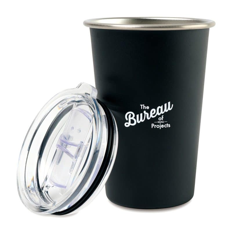 Custom Arlo Classics Stainless Steel Travel Tumbler - 14 Oz. - Black - 2