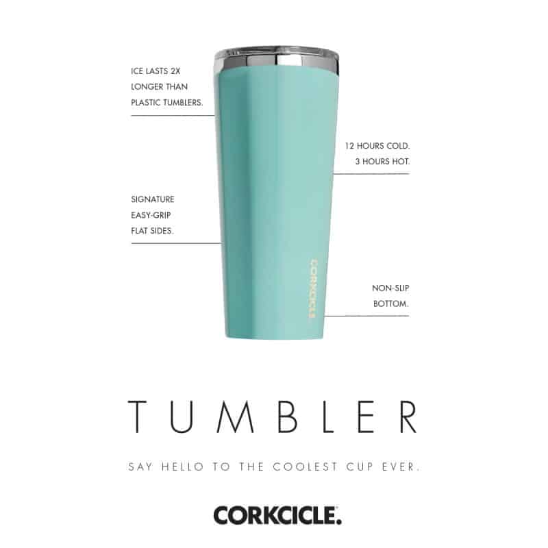 Custom CORKCICLE® Tumbler 24 Oz. - Gloss White - 4