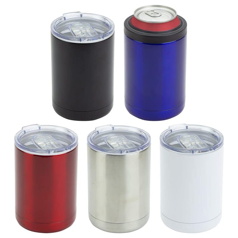 Custom Coventry 12 oz Vacuum Insulated Stainless Steel Tumbler + Can Cooler - 1