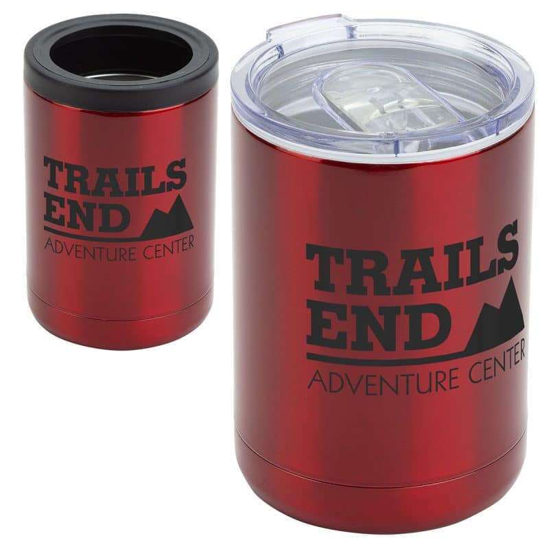 Custom Coventry 12 oz Vacuum Insulated Stainless Steel Tumbler + Can Cooler - 6