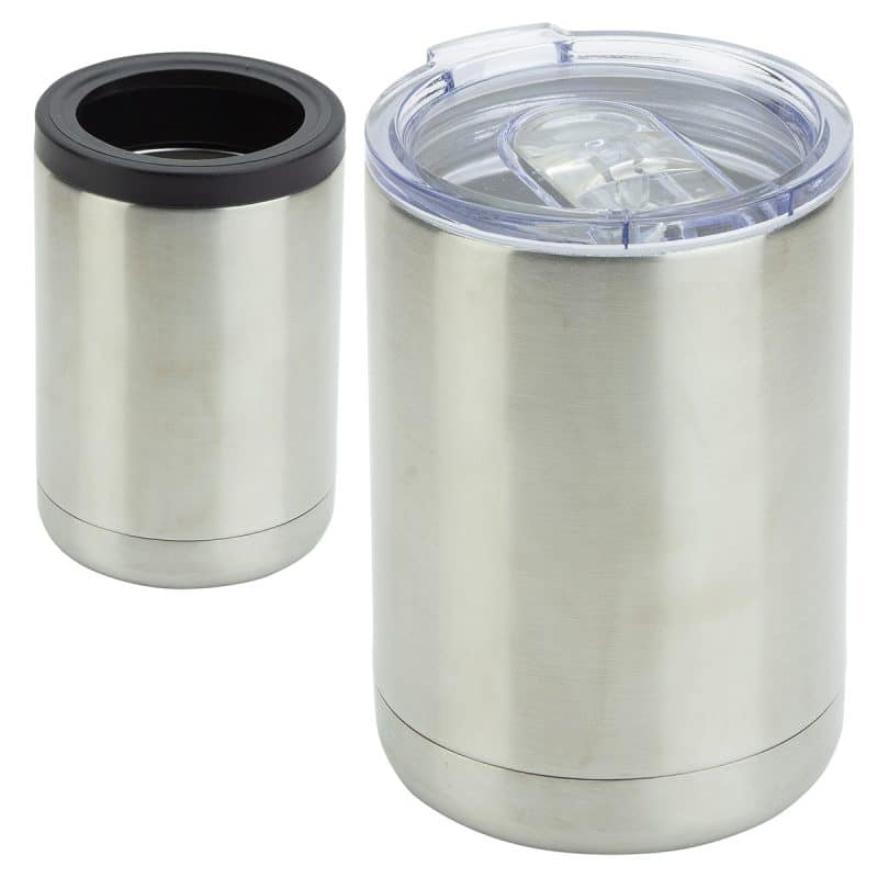 Custom Coventry 12 oz Vacuum Insulated Stainless Steel Tumbler + Can Cooler - 9