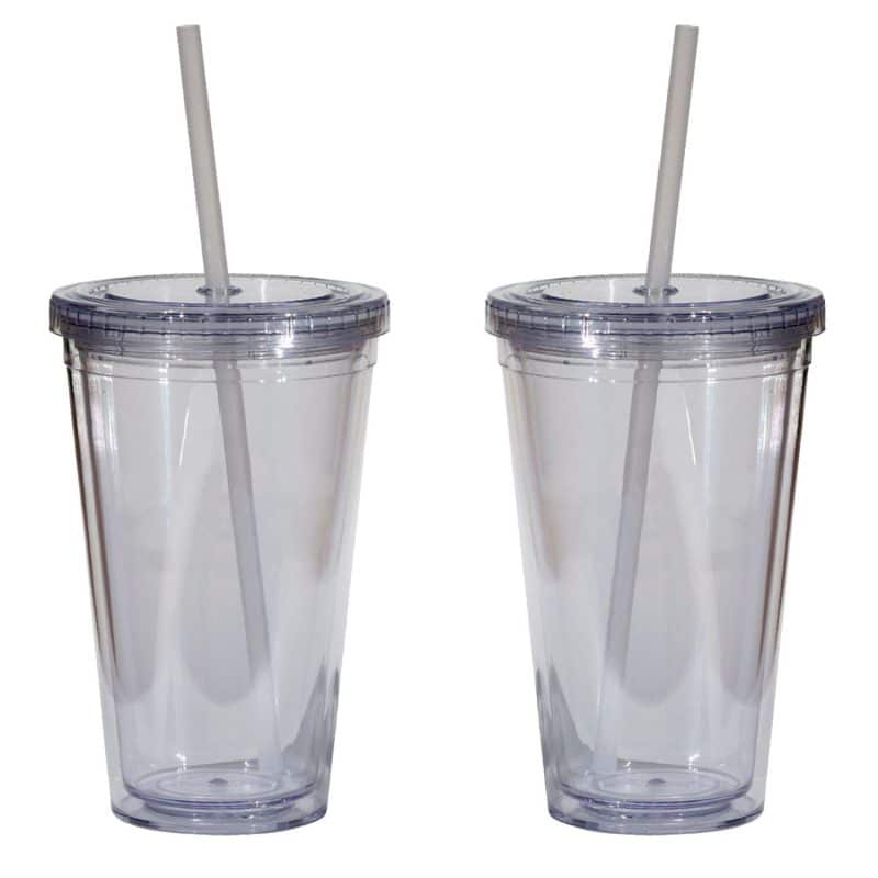 Custom Double Wall 16 Oz Tumbler - Clear - 2