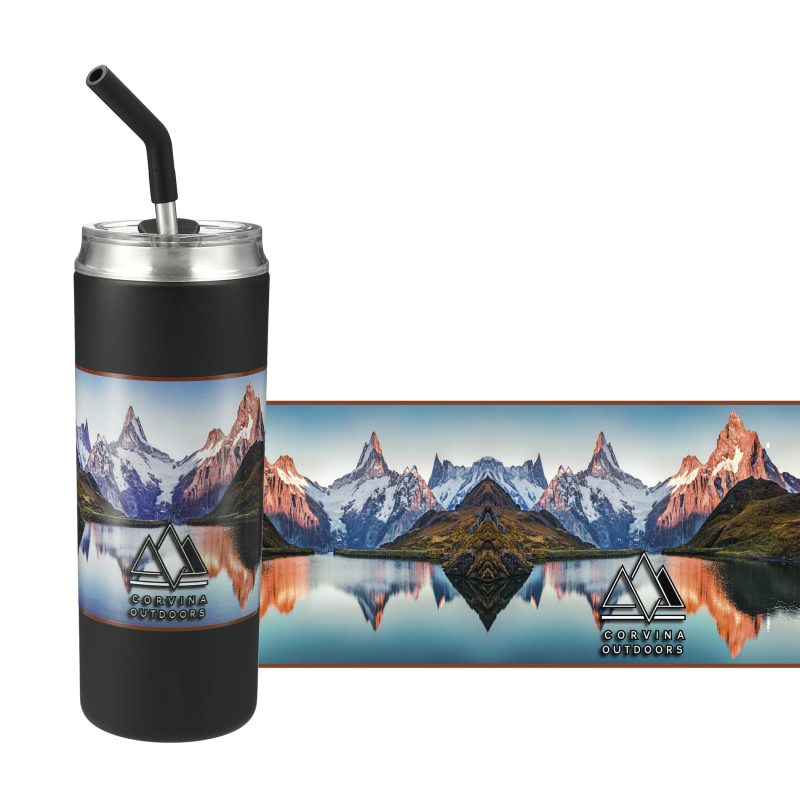 Custom Marka Copper Vac Tumbler w/ SS straw 20oz - 4