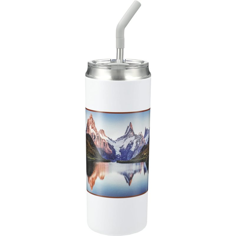 Custom Marka Copper Vac Tumbler w/ SS straw 20oz - 9