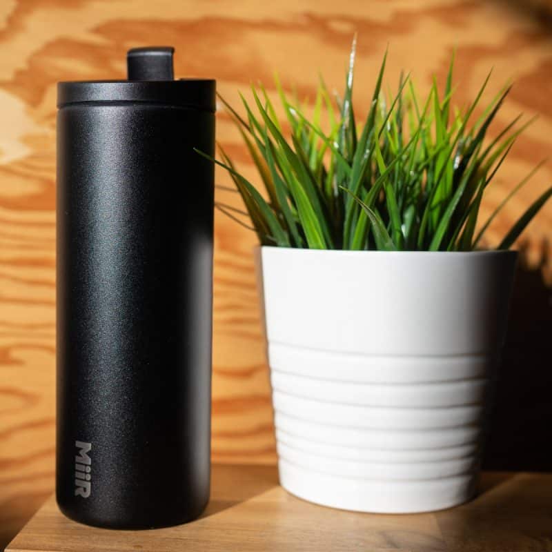 Custom MiiR® Vacuum Insulated Travel Tumbler - 16 Oz. - Black Powder - 4