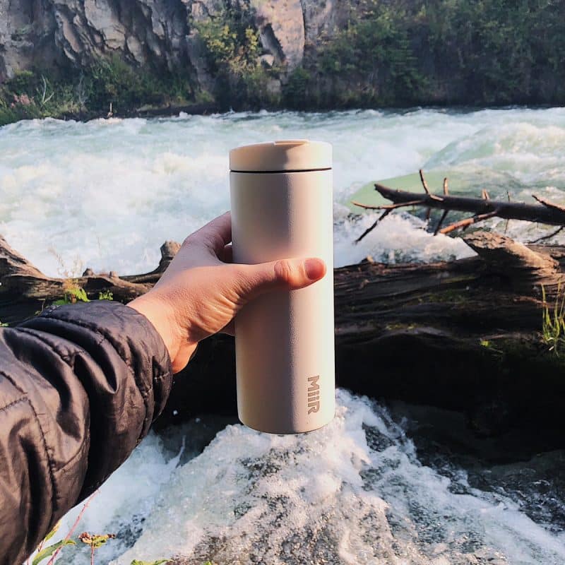 Custom MiiR® Vacuum Insulated Travel Tumbler - 16 Oz. - White Powder - 4