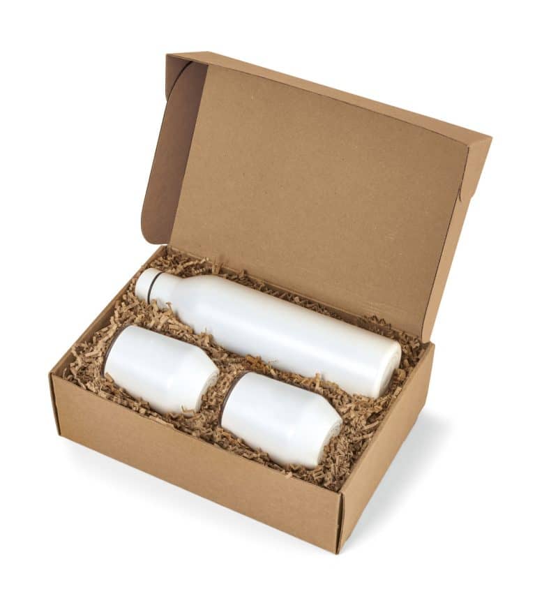 Custom MiiR® Wine Bottle & Tumbler Gift Set - White Powder - 1