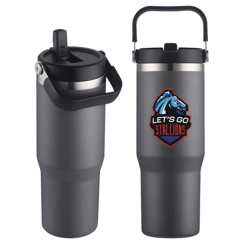 Custom Tollara 30 oz Vacuum Insulated Tumbler with Flip Top Spout - 4
