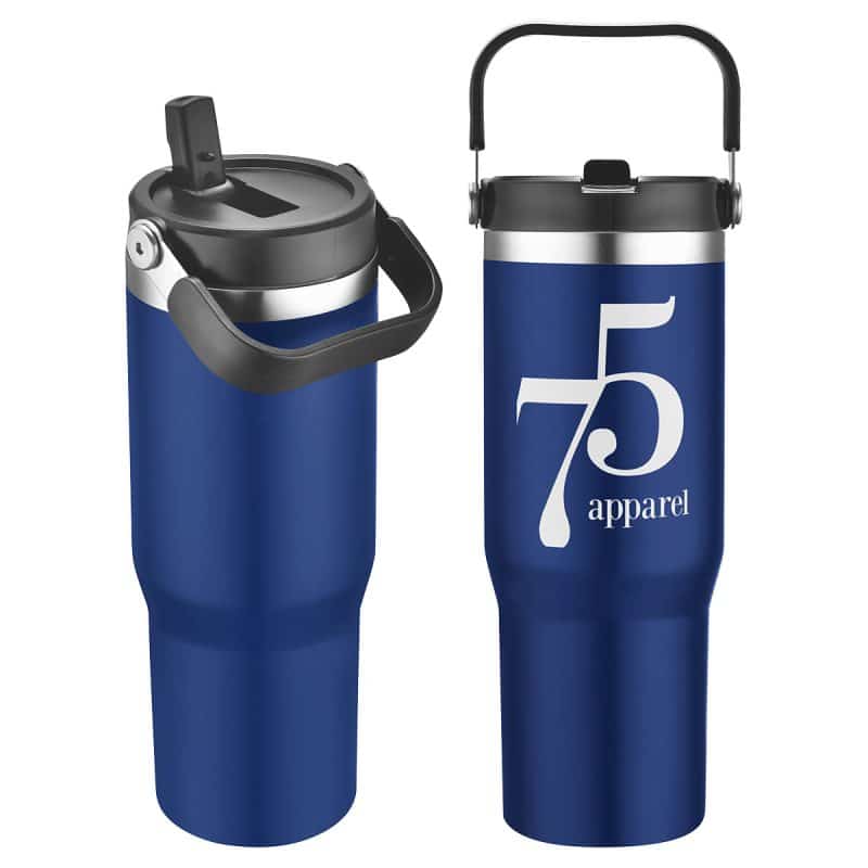 Custom Tollara 30 oz Vacuum Insulated Tumbler with Flip Top Spout - 6