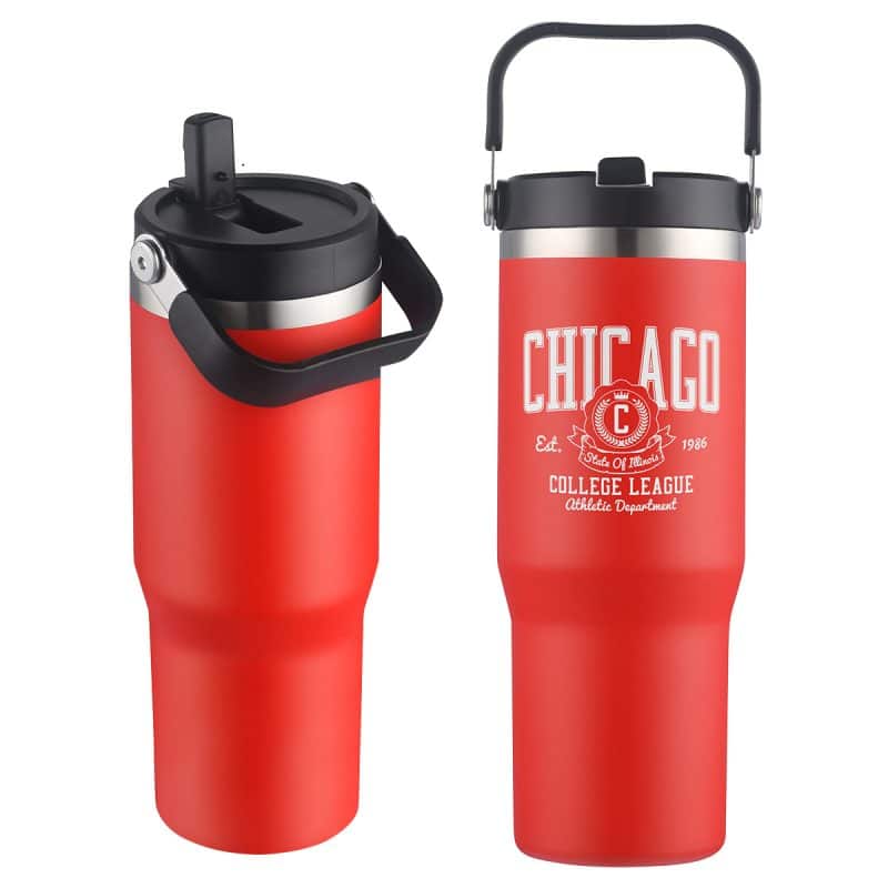 Custom Tollara 30 oz Vacuum Insulated Tumbler with Flip Top Spout - 8