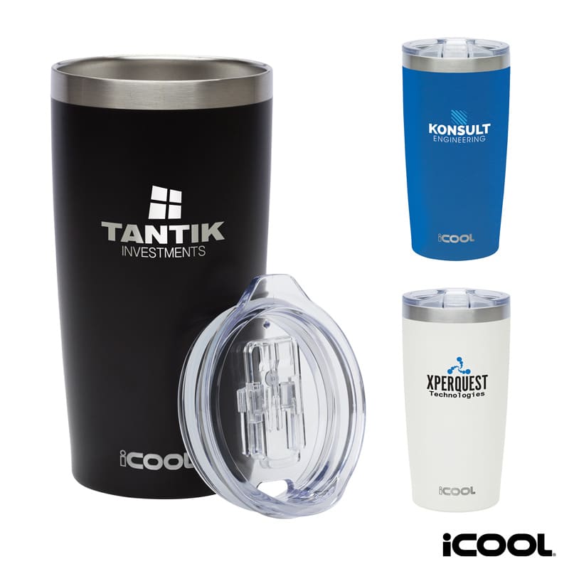 Custom iCOOL Lewiston 20 oz. Double Wall Stainless Steel Tumbler