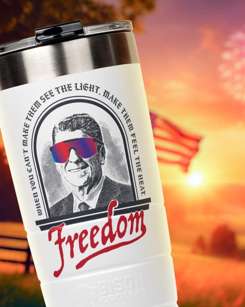 Custom 22 oz Leakproof Bison Tumbler - Stainless Steel - Custom - Patriot Series - 3