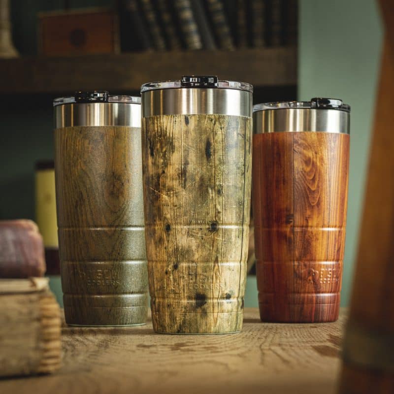 Custom 22oz Leakproof Bison Tumbler - Stainless Steel - Woodgrain - Custom - 1