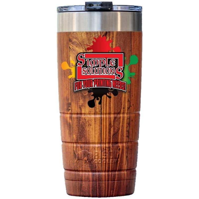 Custom 22oz Leakproof Bison Tumbler - Stainless Steel - Woodgrain - Custom - 9