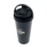 Custom 17 Oz. Laser Engraved Travel Coffee Tumblers With Handle - 2