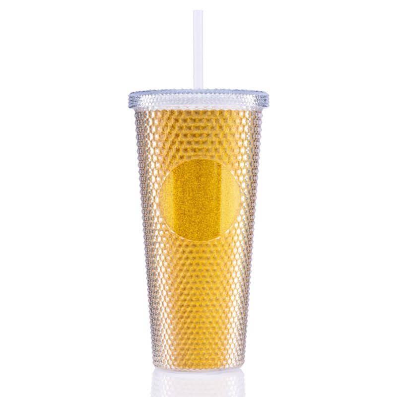 Custom 24 oz Bux Glitter Recycled Tumbler - 7