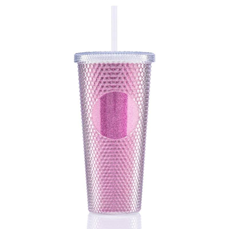Custom 24 oz Bux Glitter Recycled Tumbler - 9