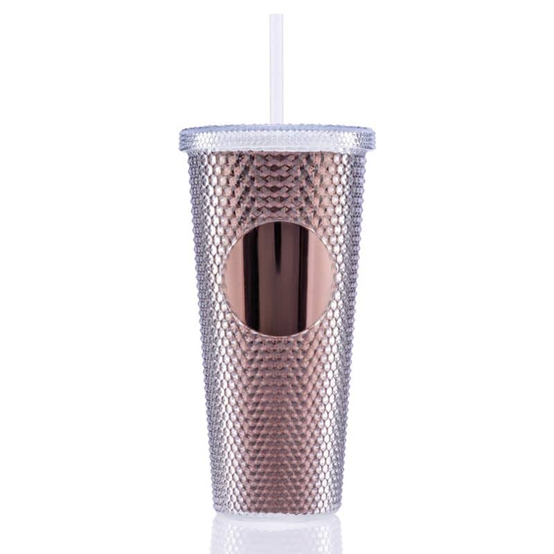 Custom 24 oz Bux Metallic Recycled Tumbler - 9