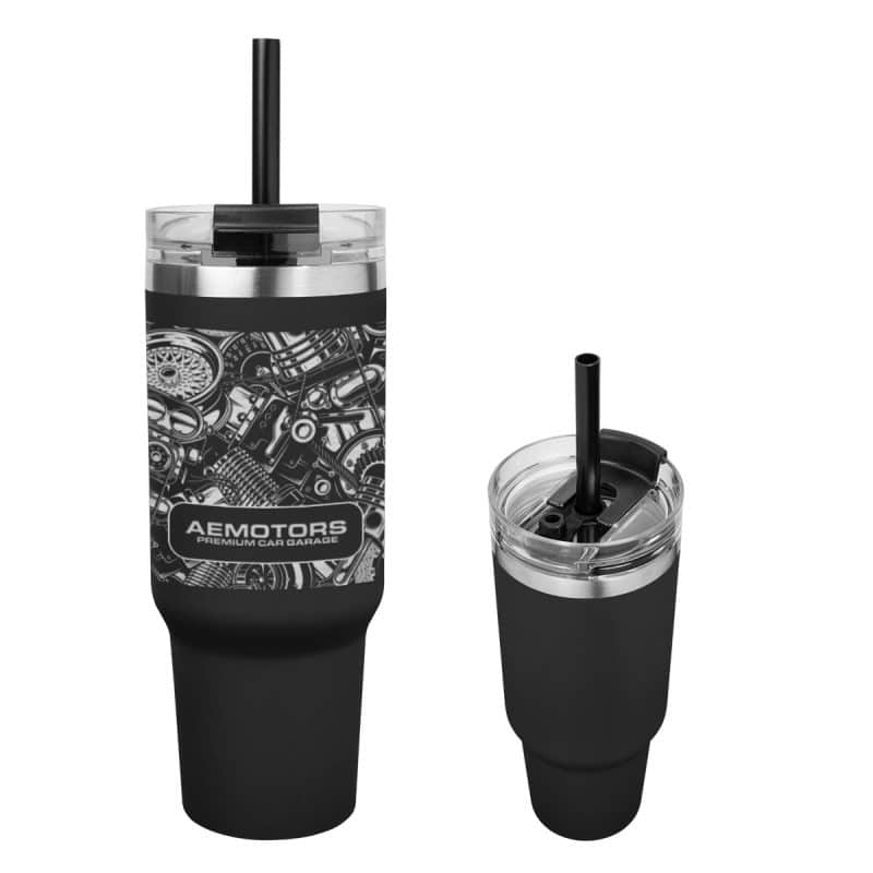 Custom 40 Oz. Full Laser Naomi Intrepid Stainless Steel Tumbler - 2