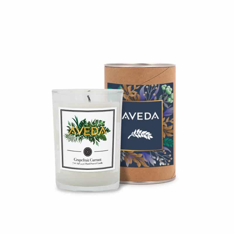 Custom 8 oz. Scented Tumbler Candle in a Cardboard Gift Tube w/ Metal Lid - 2