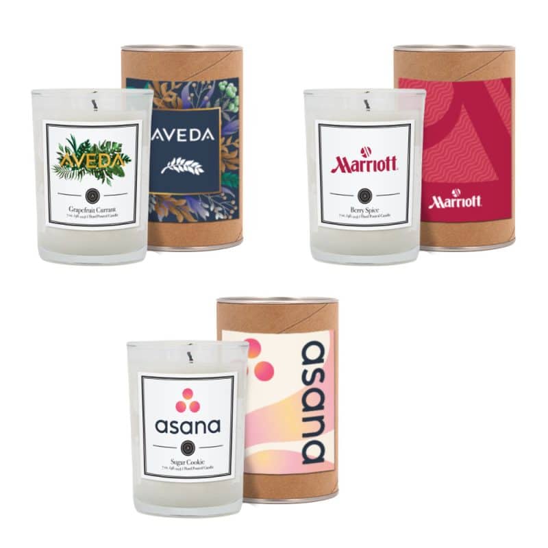 Custom 8 oz. Scented Tumbler Candle in a Cardboard Gift Tube w/ Metal Lid - 3